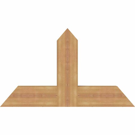 Ekena Millwork Portland Timber Gable Bracket, Western Red Cedar, 36"W x 21"H x 3 1/2"D x 5 1/2"F, 14/12 Pitch GBW036X21X0406POR00SWR